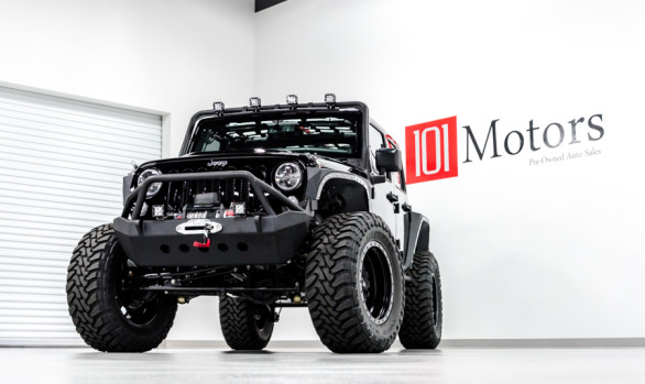 2014 Jeep Wrangler Black with custom roll cage